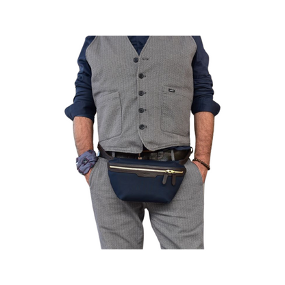 M/S Bauchtasche Blau aus Canvas