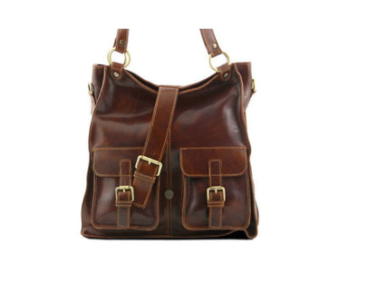 Melissa - Schultertasche Leder Honig