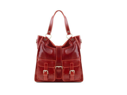 Melissa - Schultertasche Leder Rot