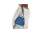 Mini Bag Umhängetasche Blau aus Leder