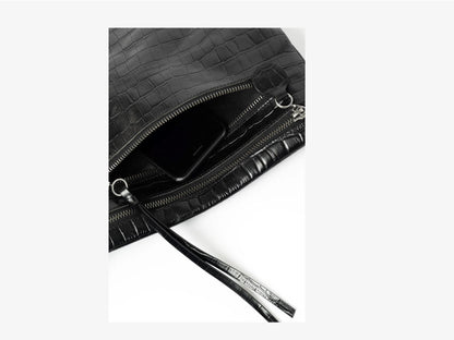 Moonlit Umhängetasche Leder Schwarz Ina Kent