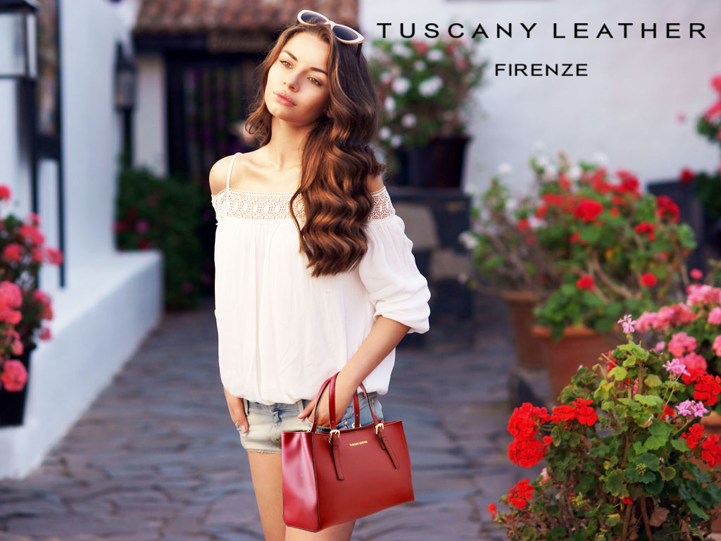 Aura - Handtasche Leder Rot