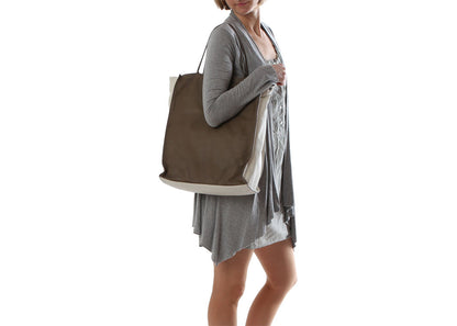 Tramontana Shopper aus Glattleder Taupe