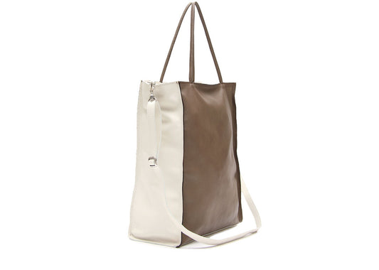 Tramontana Shopper aus Glattleder Taupe