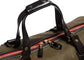 Vintage Duffle Holdall aus Canvas und Glattleder Olive