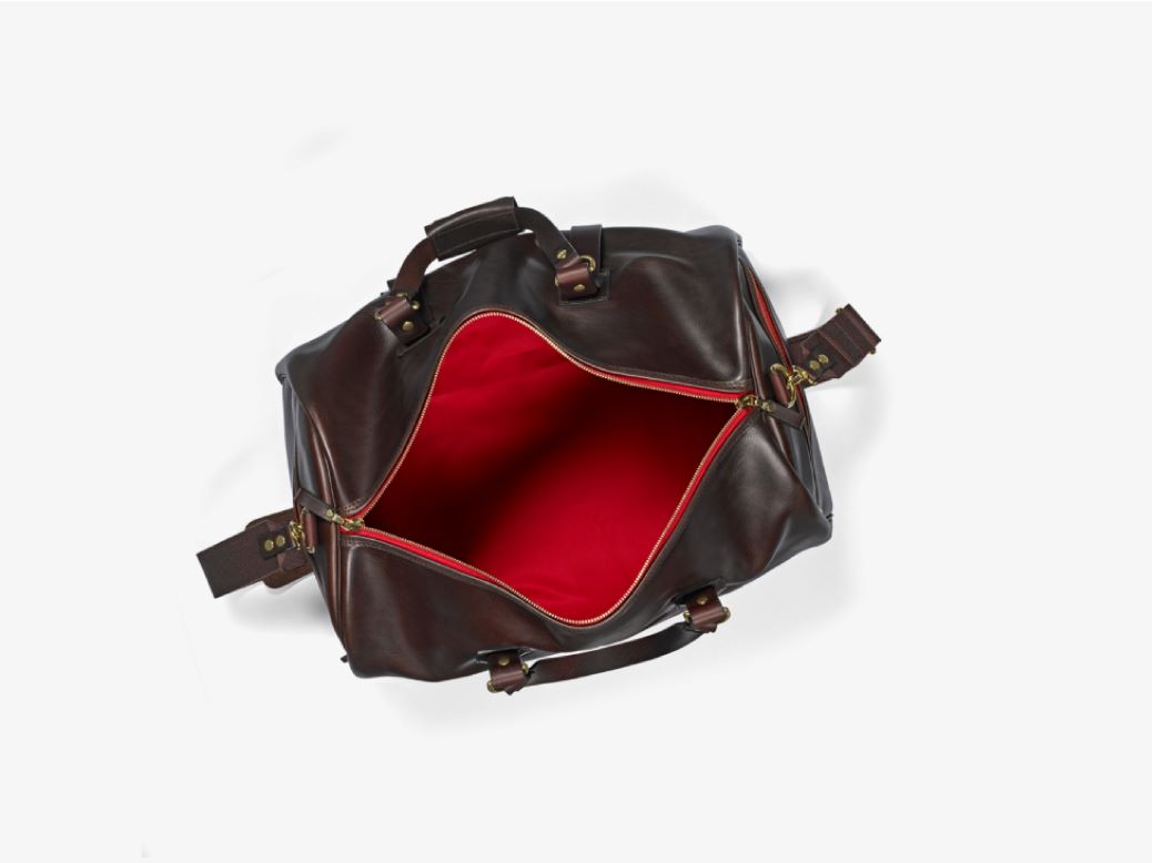 Vintage Leather Duffle Hodall Weekender Dunkelbraun