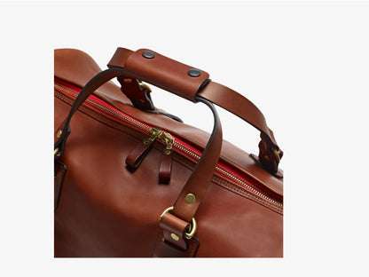 Vintage Leather Duffle Hodall Weekender Braun