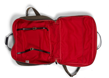 Vintage Range Flight Bag Olive aus Canvas und Glattleder