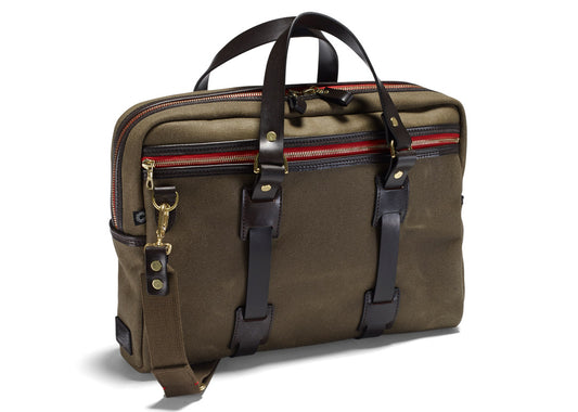 Vintage Laptop- / Notebooktasche Olive