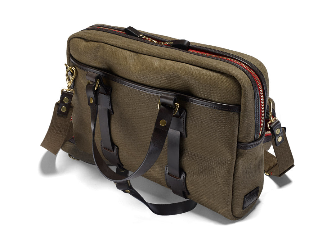 Vintage Laptop- / Notebooktasche Olive