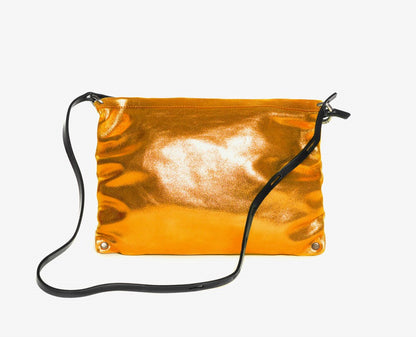 Moonlit Umhängetasche Leder Orange Marigold Ina Kent