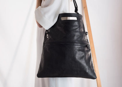 Annis Schultertasche Leder Schwarz Ina Kent