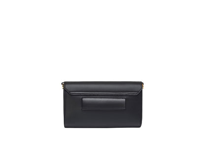 Amal Clutch Umhängetasche Leder Schwarz Maison Heroine