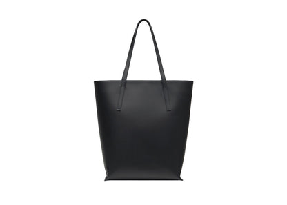 Marta 13" Handtasche Schwarz Glattleder