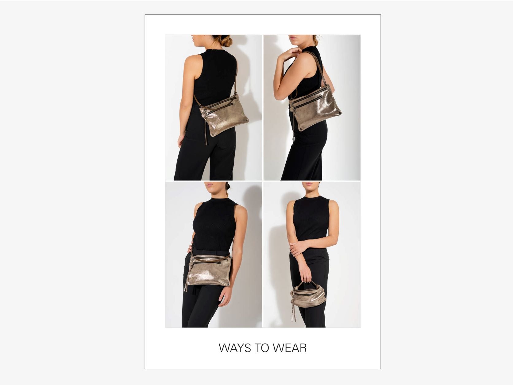 Moonlit Umhängetasche Leder Ina Kent ways to wear