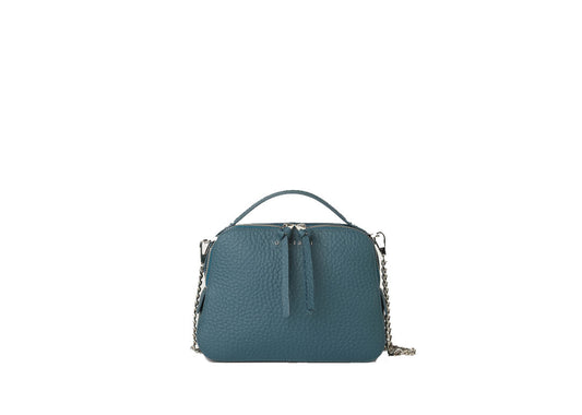 Mini Bag Umhängetasche Blau aus Leder