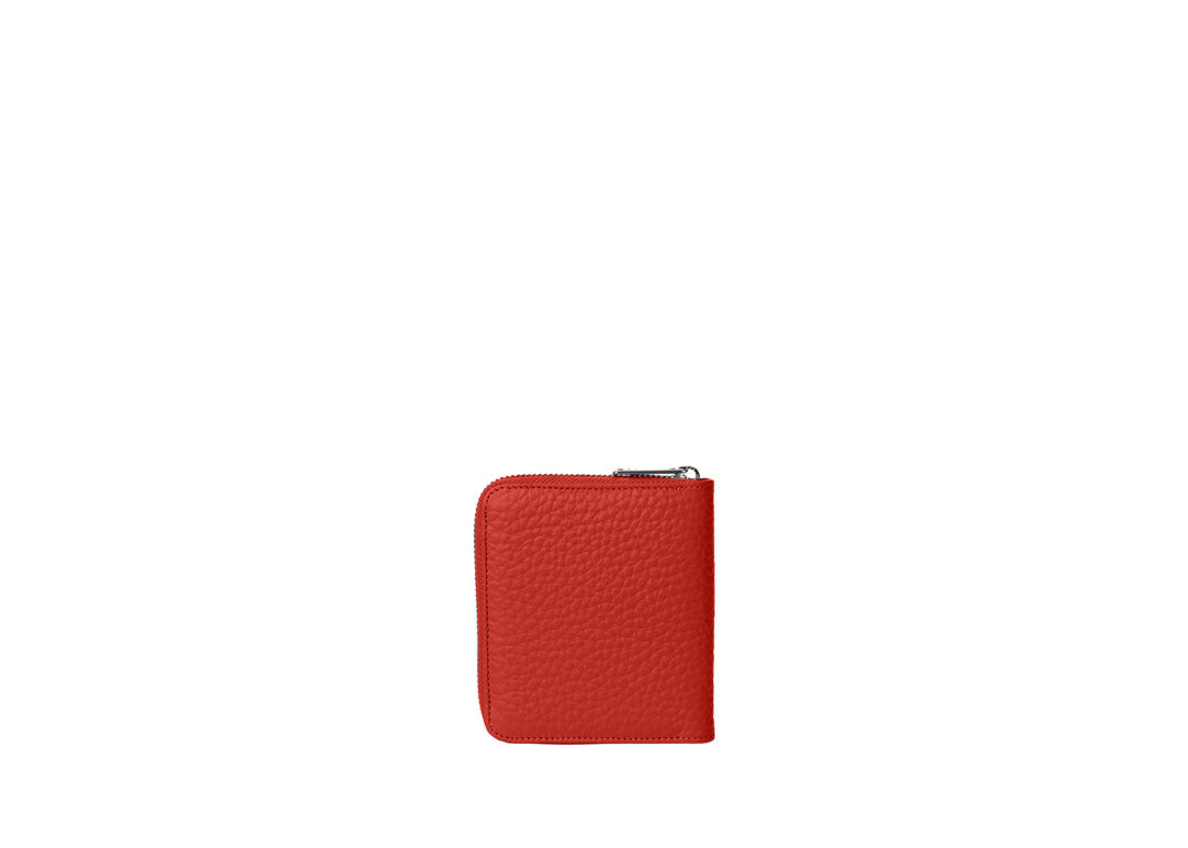 Kleines Portemonnaie aus Leder Rot