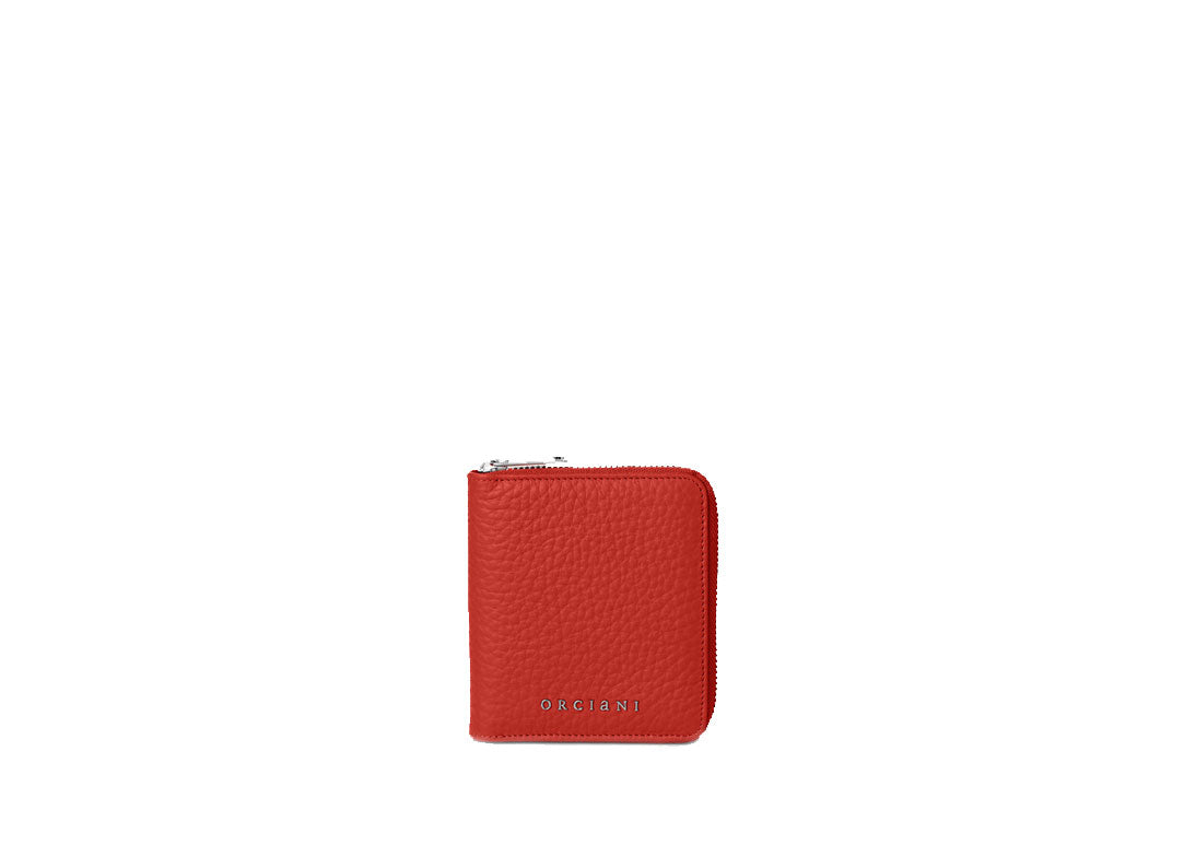 Kleines Portemonnaie aus Leder Rot
