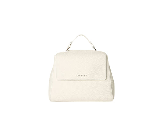 Sveva Handtasche Weiss Klein aus Leder