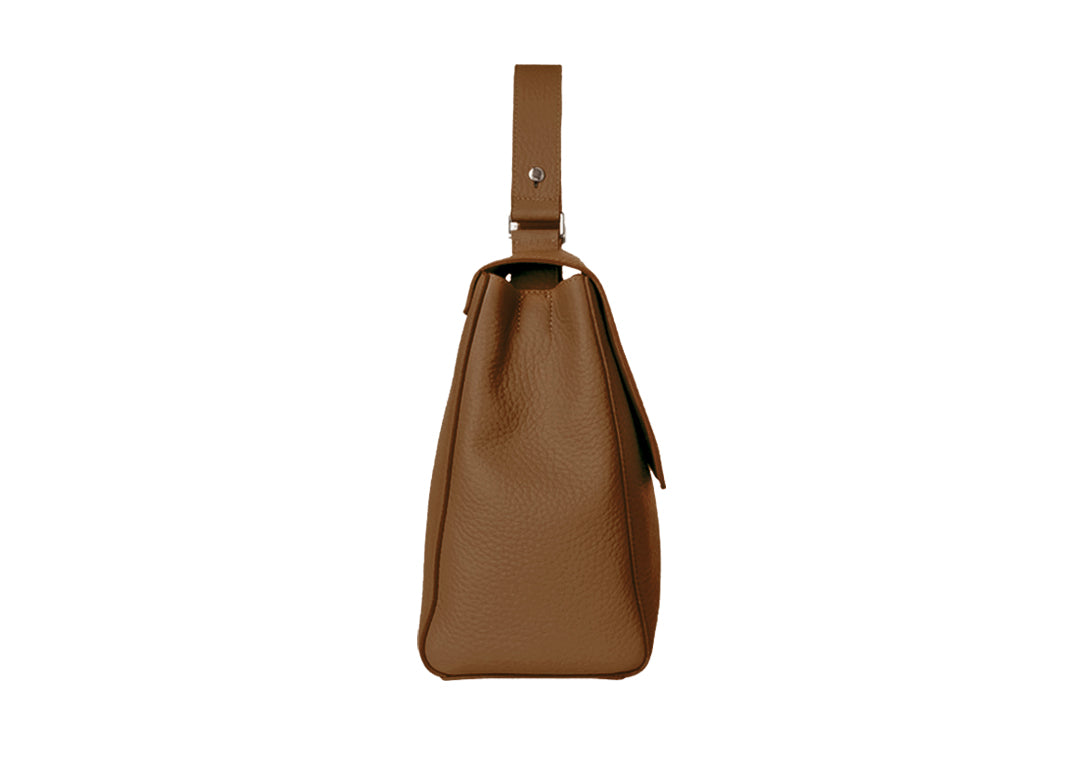 Sveva Schultertasche Caramel aus Leder