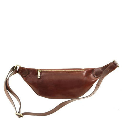 Bauchtasche aus Leder Braun