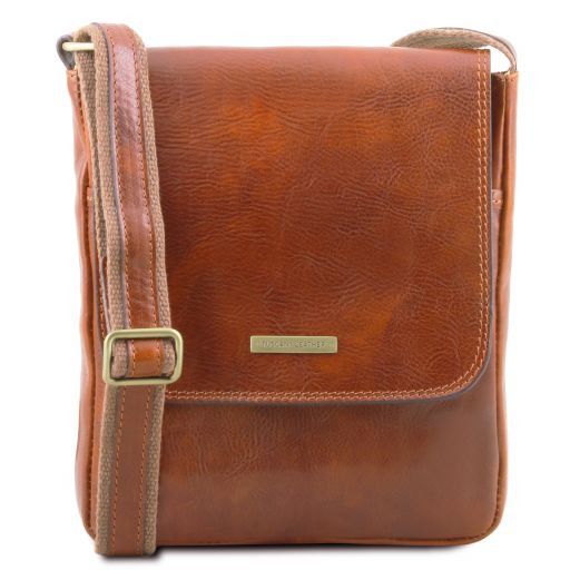 John - Herrentasche aus Leder Honig