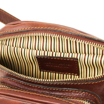 Bauchtasche aus Leder Braun