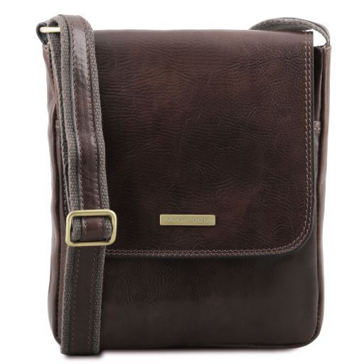 John - Herrentasche aus Leder Dunkelbraun