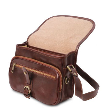 Alessia - Schultertasche aus Leder Gelb