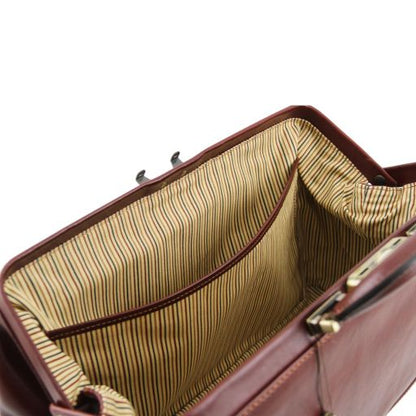 Bernini - Exklusive Arzttasche Leder Dunkelbraun