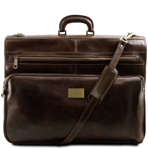 Papeete - Kleidersack aus Leder Dunkelbraun