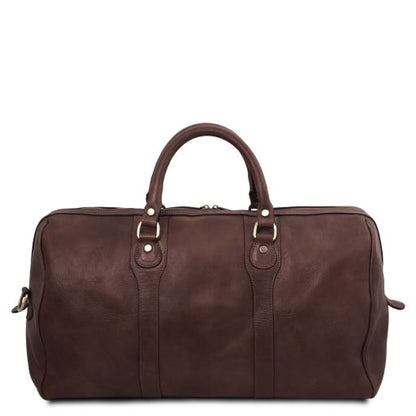 Oslo - Weekend Reisetasche aus Leder-Dunkelbraun