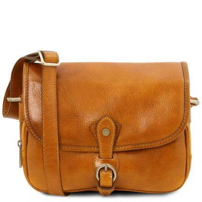 Alessia - Schultertasche aus Leder Gelb