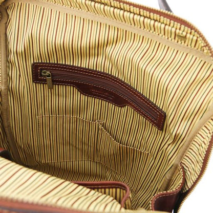 Bangkok - Notebook Rucksack aus Leder - Gross Braun