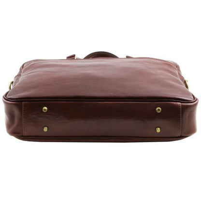 Urbino - Notebook Aktentasche Leder Dunkelblau