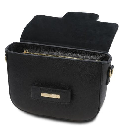 TL Bag - Schultertasche Leder Schwarz