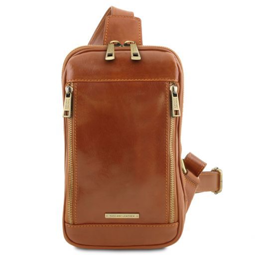 Martin - Brusttasche aus Leder Honig