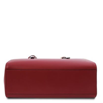 TL Bag - Schultertasche aus Leder Rot