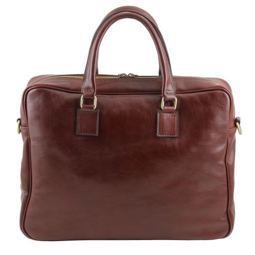 Urbino - Notebook Aktentasche Leder Dunkelblau