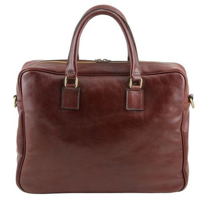 Urbino - Notebook Aktentasche Leder Dunkelblau