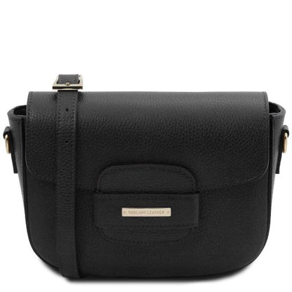 TL Bag - Schultertasche Leder Schwarz