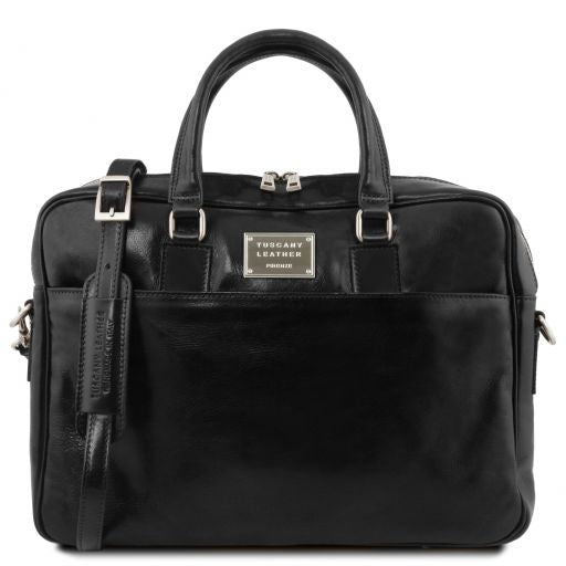 Urbino - Notebook Aktentasche Leder Schwarz
