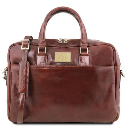 Urbino - Notebook Aktentasche Leder Braun
