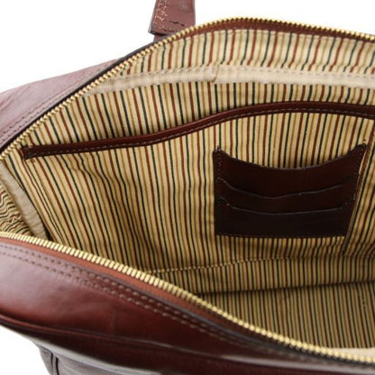 Urbino - Notebook Aktentasche Leder Braun