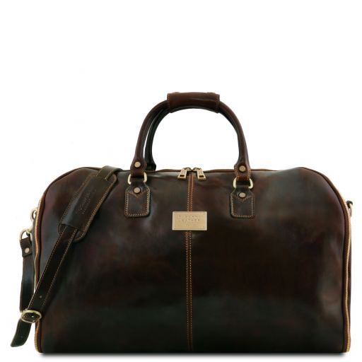 Antigua - Reisetasche/Kleidersack Leder Dunkelbraun