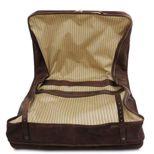 Papeete - Kleidersack aus Leder Dunkelbraun