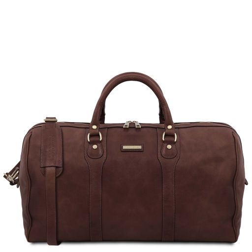 Oslo - Weekend Reisetasche aus Leder-Dunkelbraun