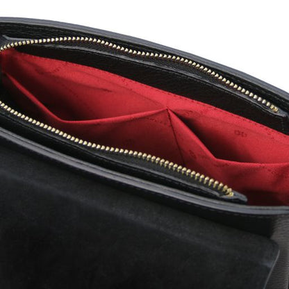 TL Bag - Schultertasche Leder Schwarz