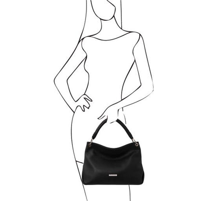 TL Bag - Handtasche Leder Schwarz