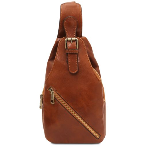 Kevin - Brusttasche aus Leder- Honig-1
